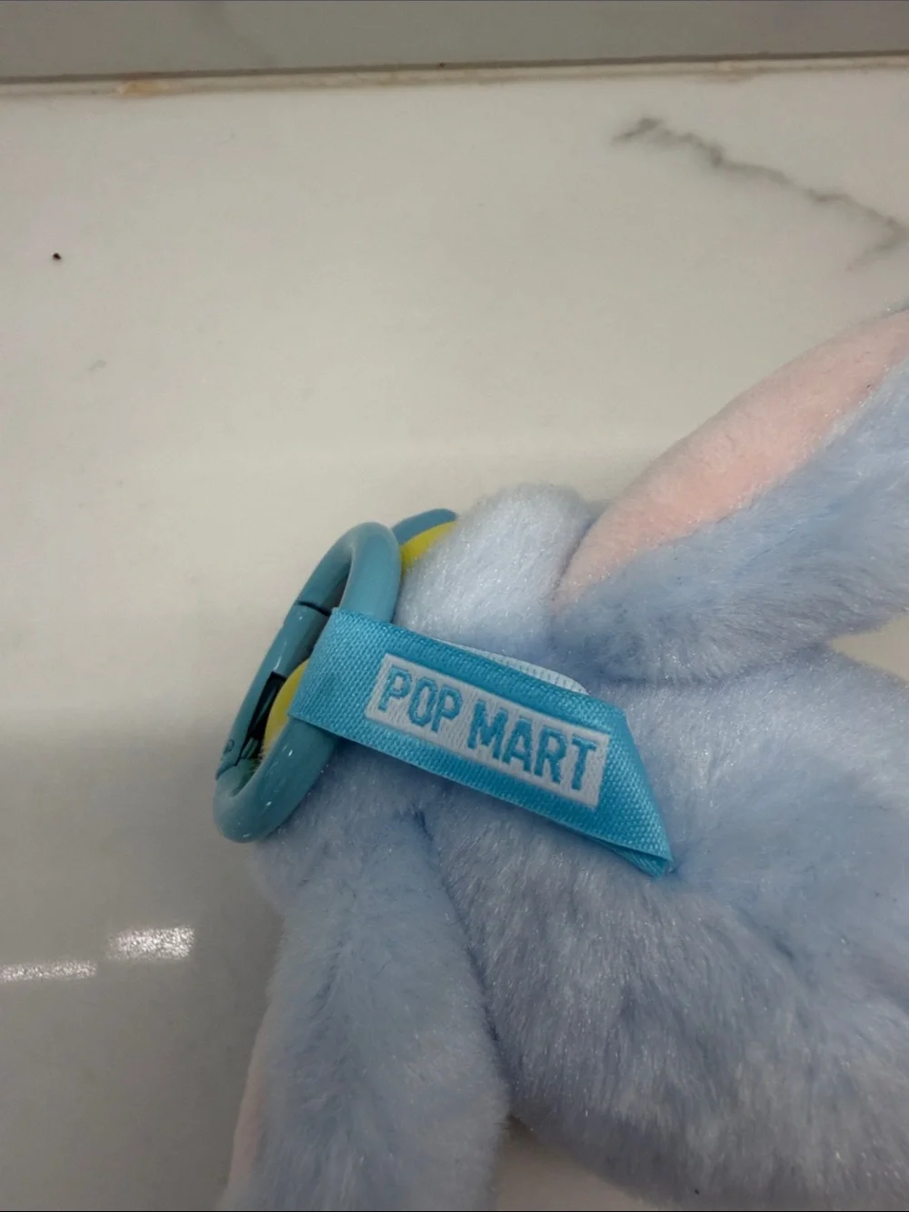 Pop Mart Plush Cry baby Keychain in Light Blue -